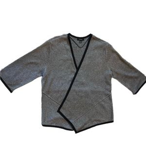 Alfani Kimono Gray and Black Dressy Jacket Blazer Sz L